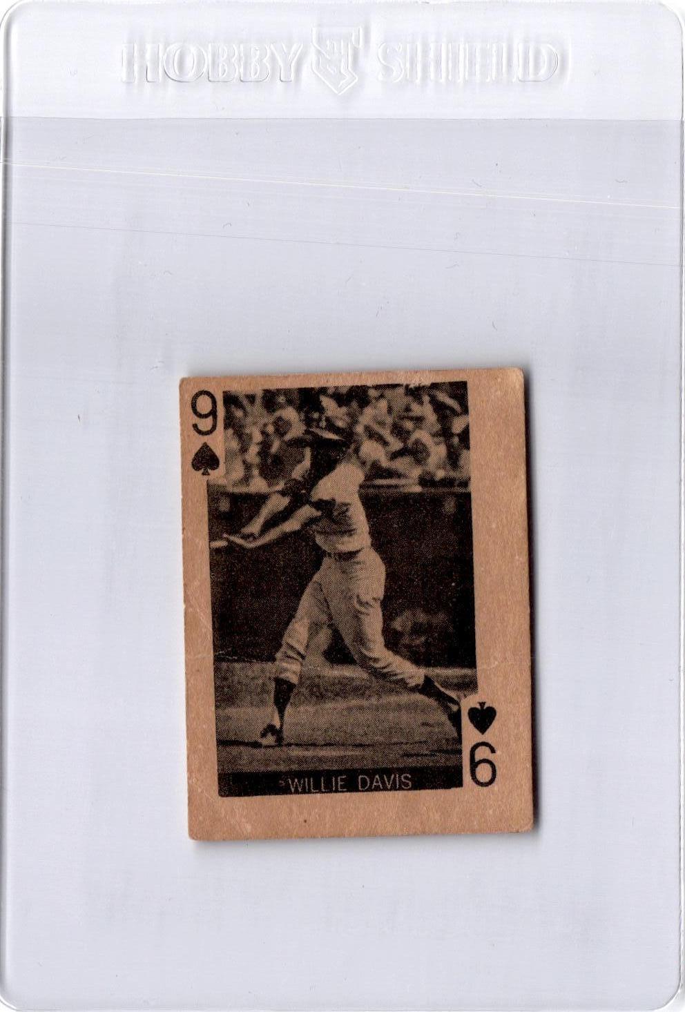 1969 Globe Imports Playing Cards Gas Station Issue #9♠ Willie Davis