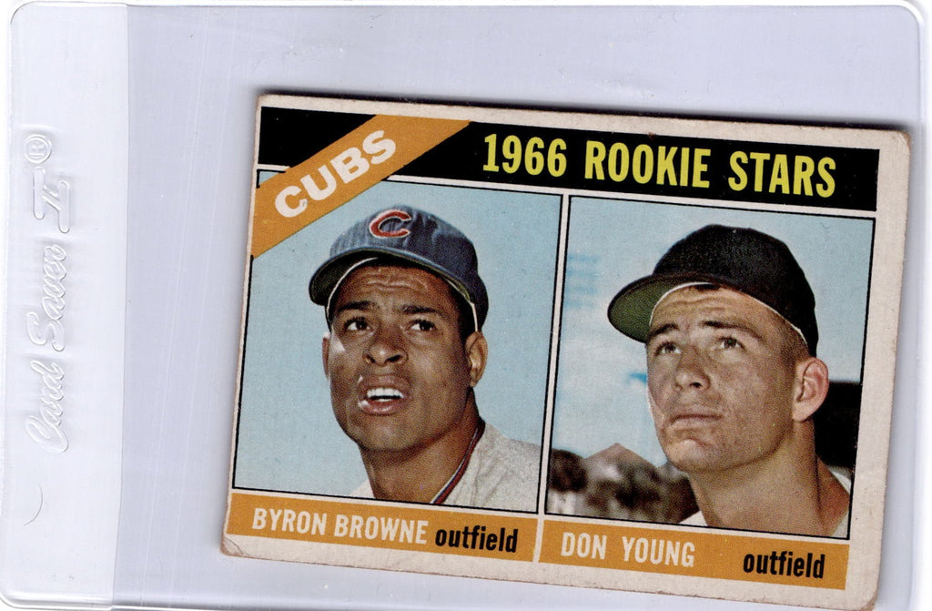 1966 Topps #139 Cubs 1966 Rookie Stars (Byron Browne / Don Young)