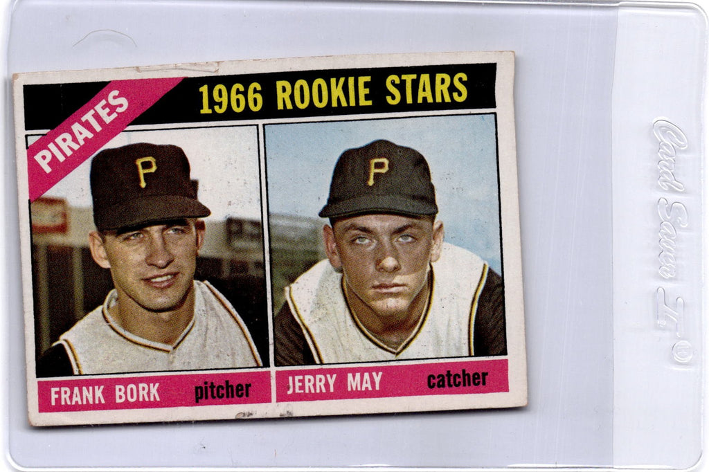 1966 Topps #123 Pirates 1966 Rookie Stars (Frank Bork / Jerry May)