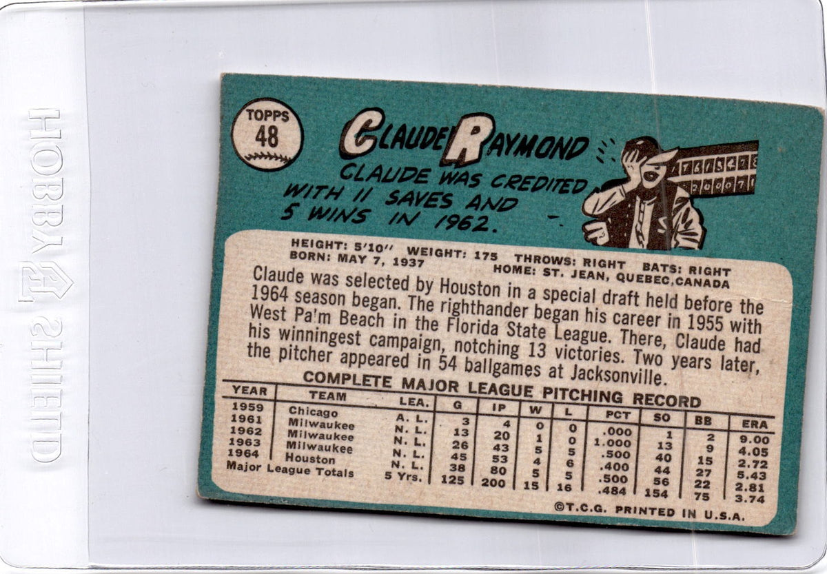 1965 Topps #48 Claude Raymond