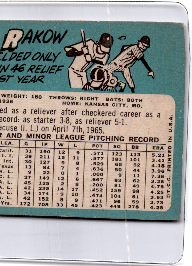 1965 Topps #454 Ed Rakow