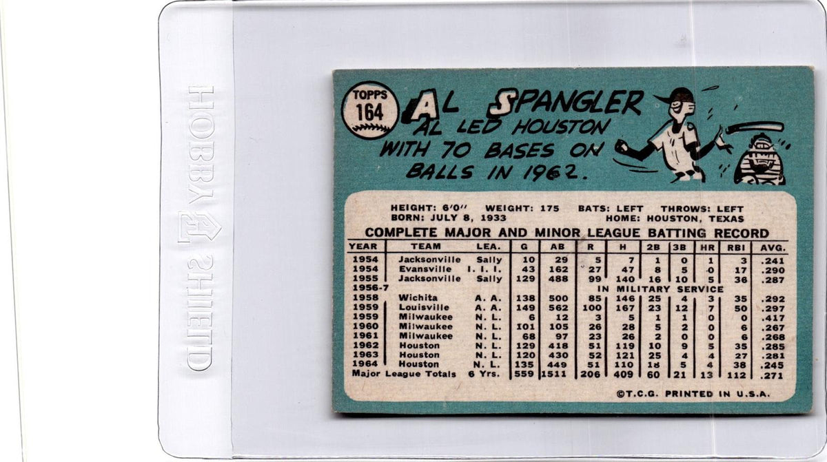 1965 Topps #164 Al Spangler