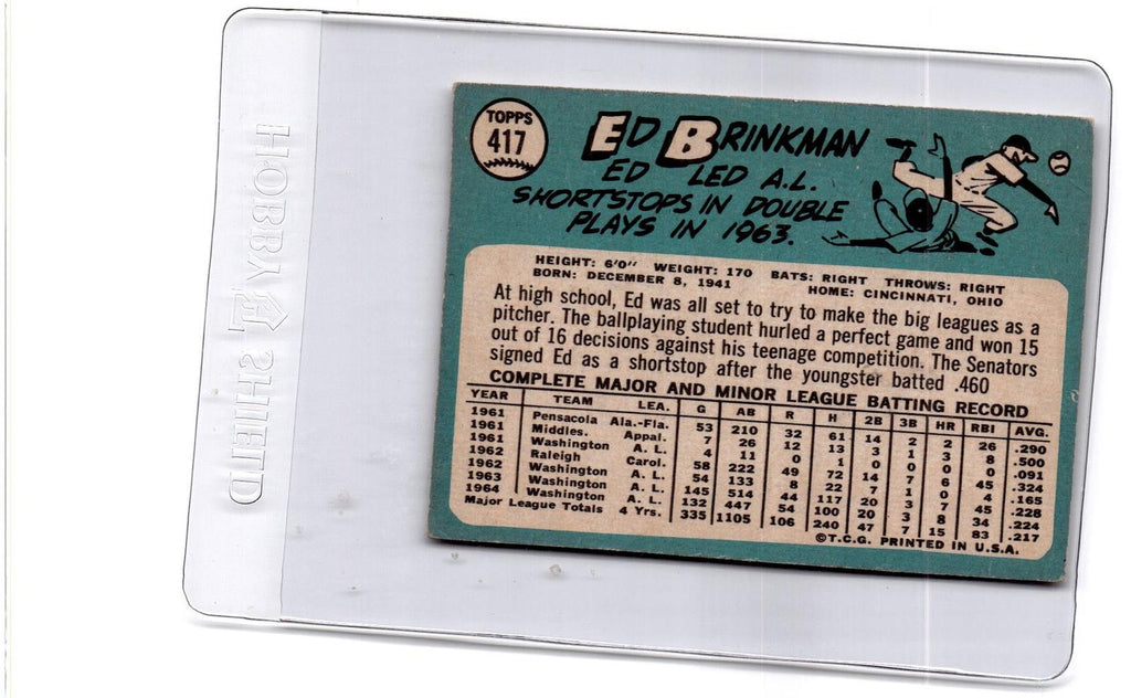 1965 Topps #417 Ed Brinkman