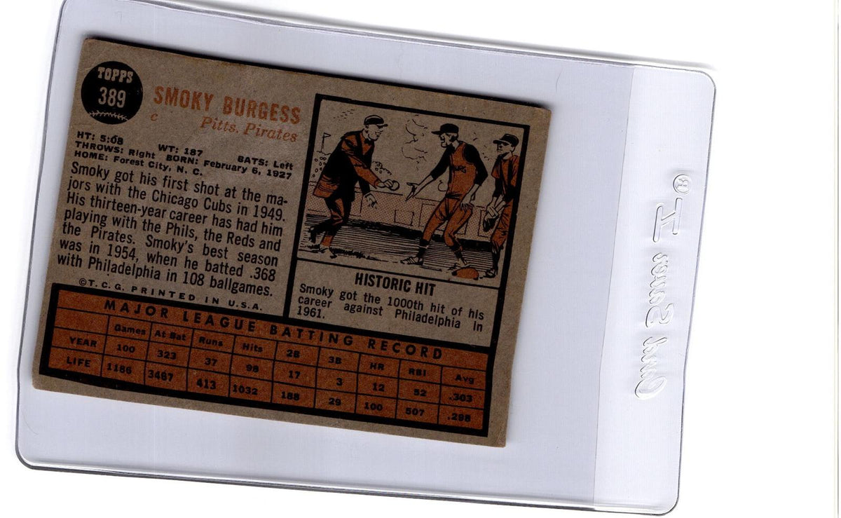 1962 Topps #389 Smoky Burgess