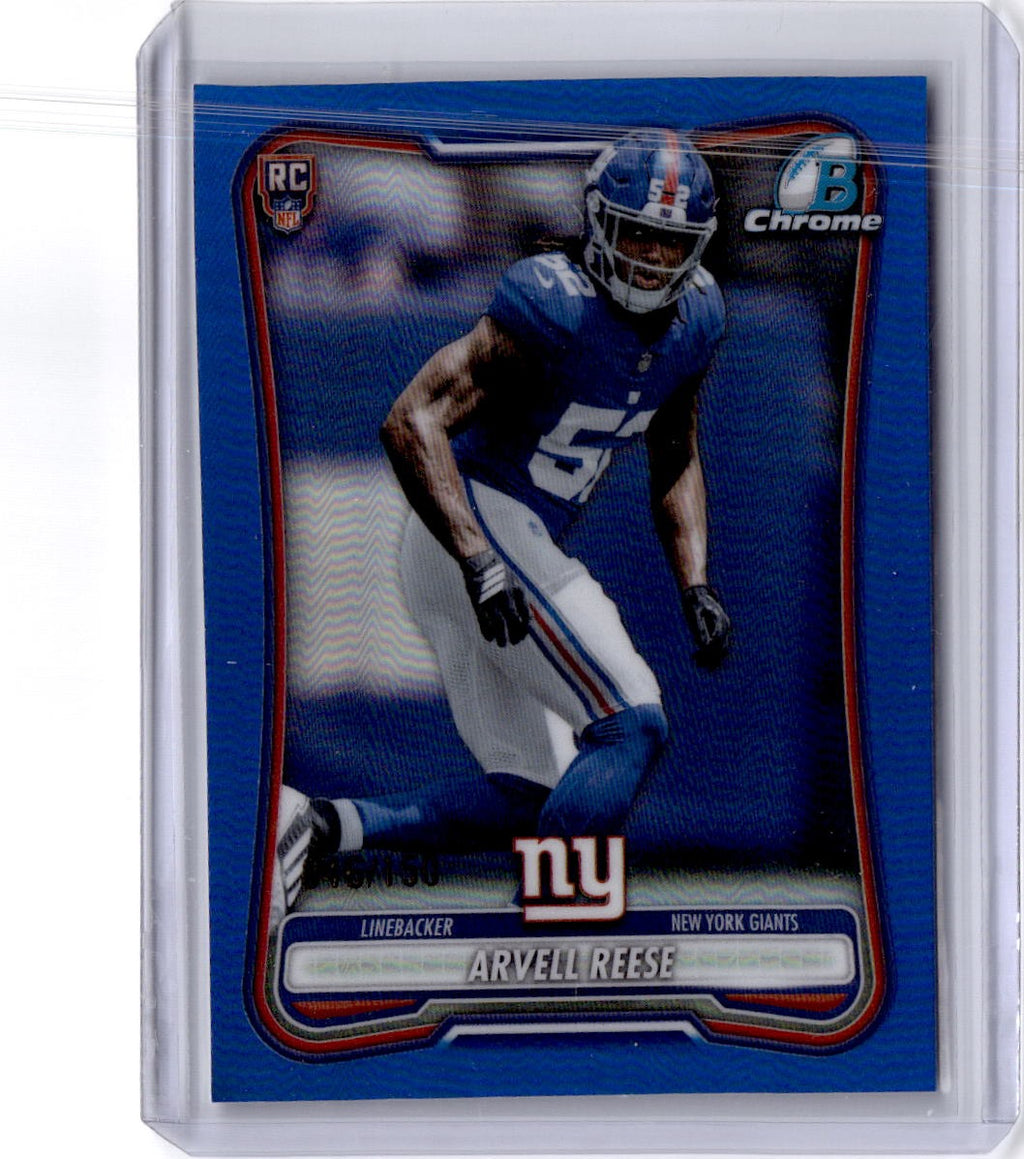 2026 Bowman #BCV-182 Arvell Reese Chrome Blue Refractor #/150