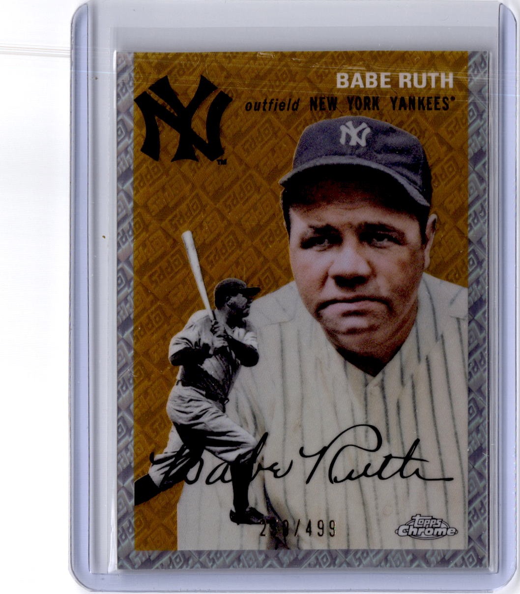 2023 Topps Chrome Platinum Anniversary #312 Babe Ruth Topps Refractor #/499