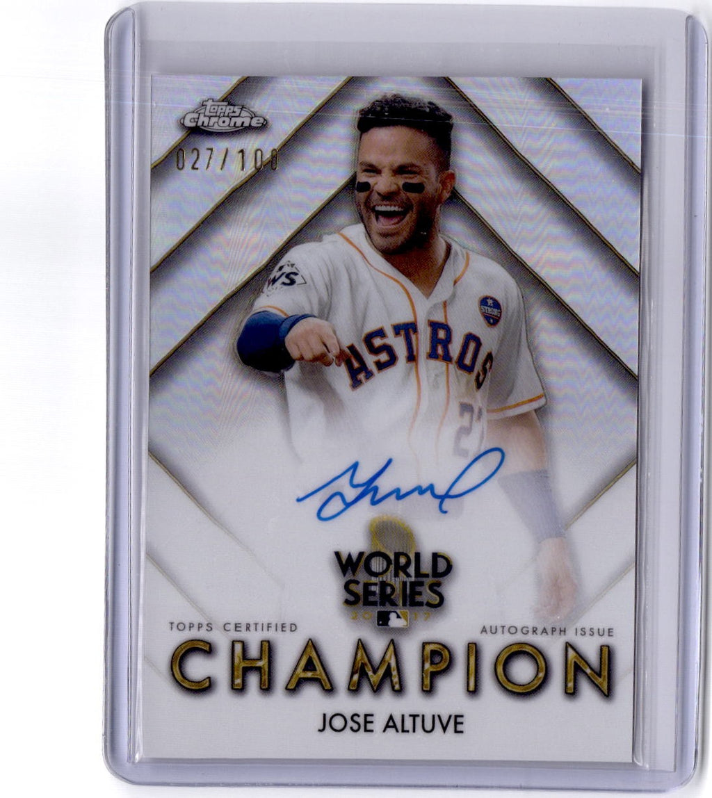 2026 Topps Chrome Jose Altuve World Series Champions Autographs 027/100 JSY#