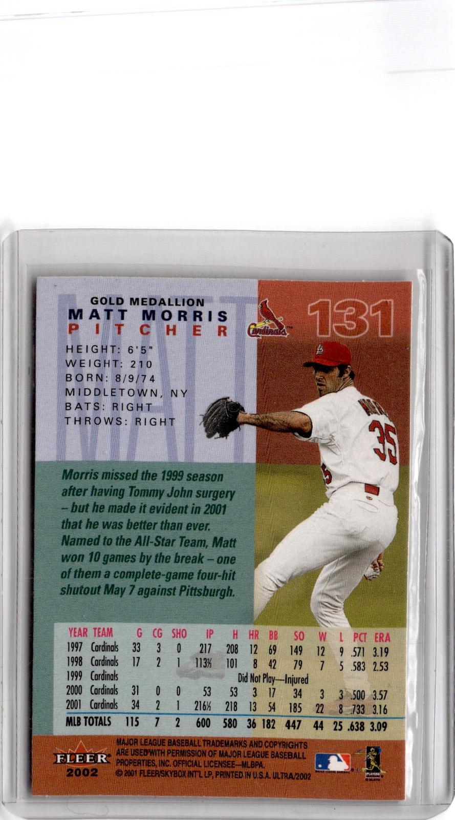 2002 Ultra #131 Matt Morris Gold Medallion