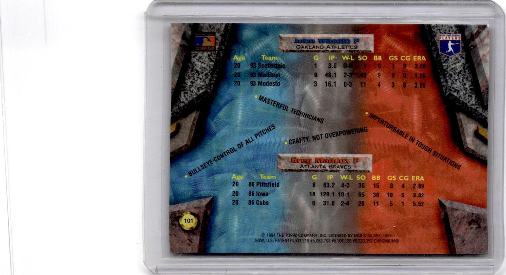 1994 Bowman's Best #101 Greg Maddux / John Wasdin
