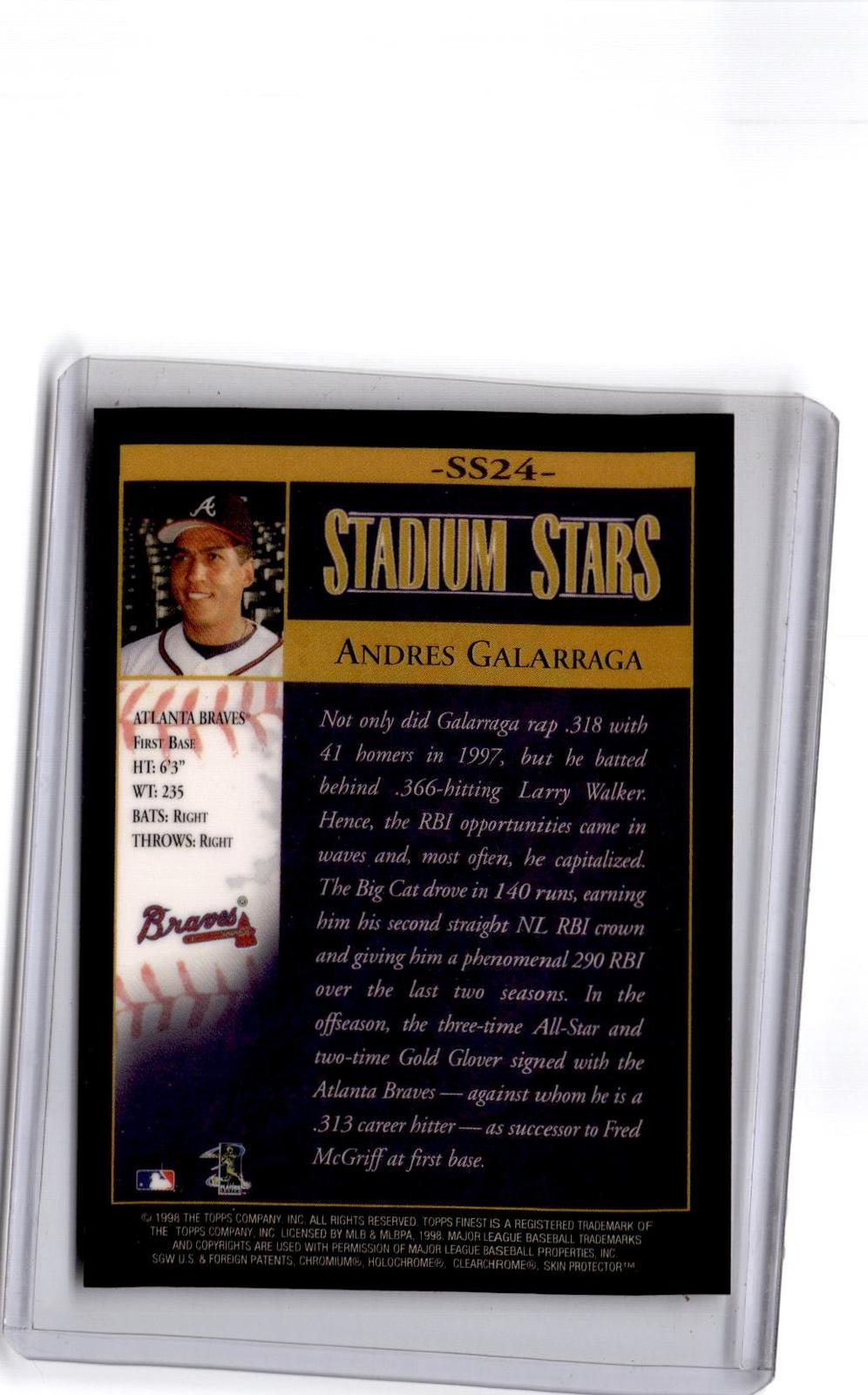 1998 Finest #SS24 Andres Galarraga Stadium Stars