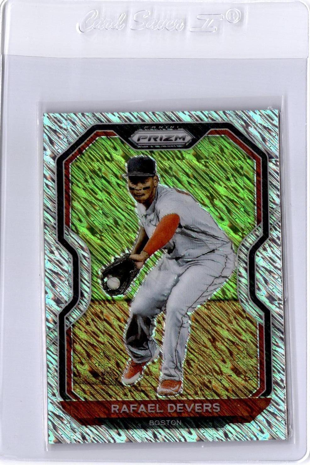 2021 Panini Prizm #67 Rafael Devers Shimmer Prizm #/7