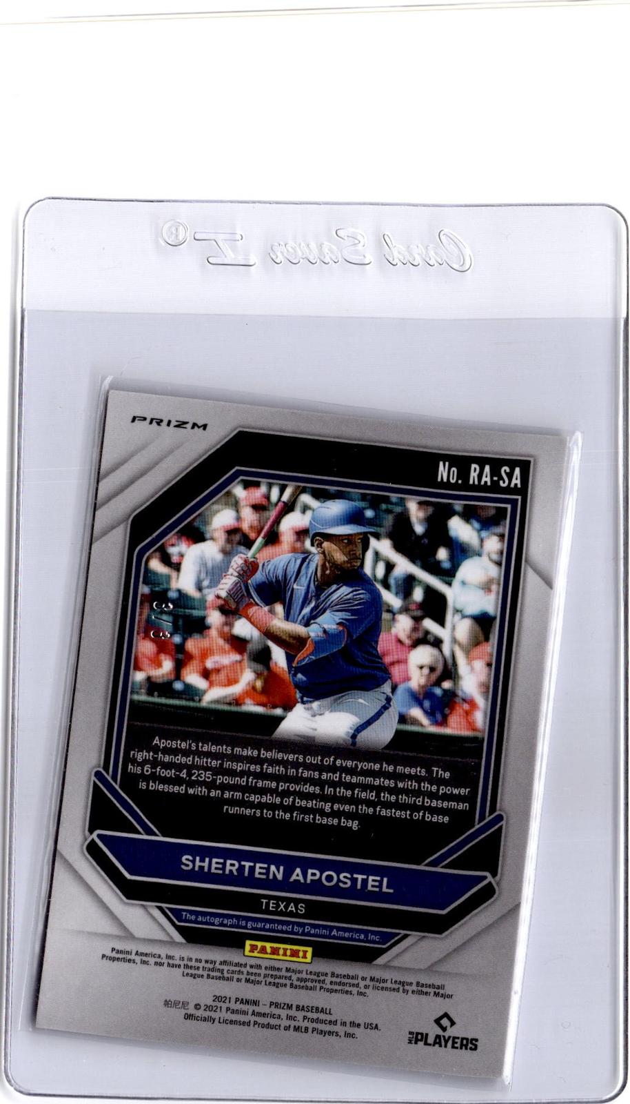 2021 Panini Prizm #RA-SA Sherten Apostel Rookie Autographs Red Shimmer Prizm /3