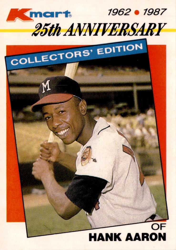 1987 Topps Kmart 25th Anniversary Baseball's Stars of the Decades #1 Hank Aaron