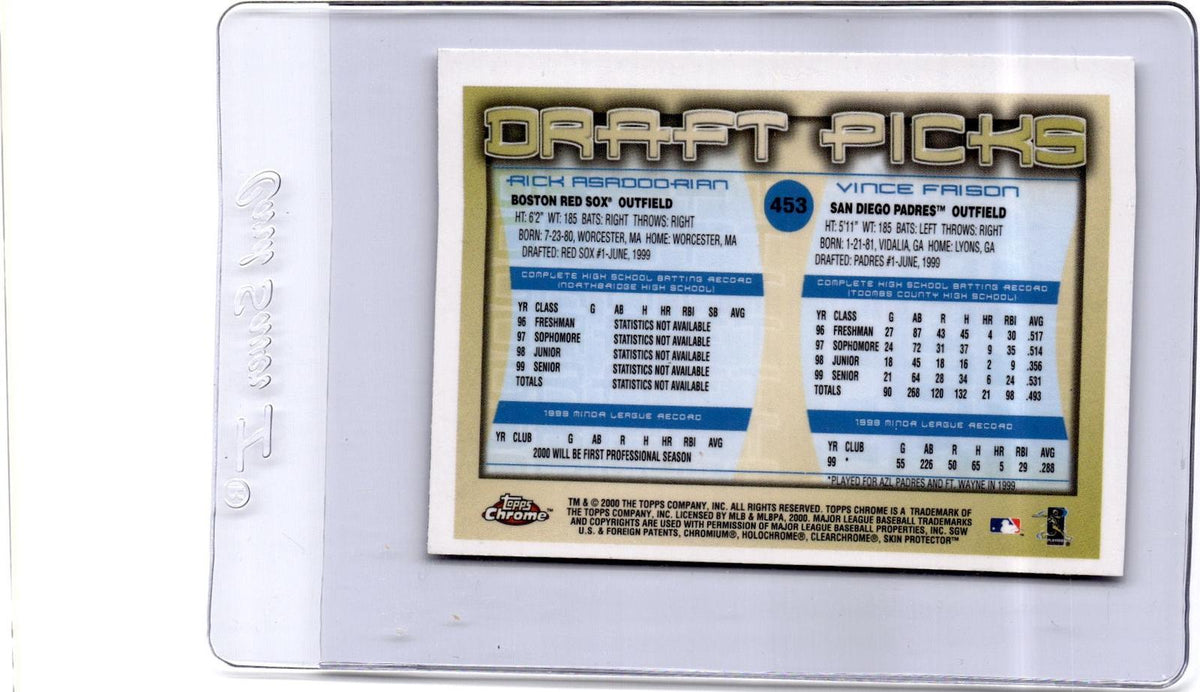 2000 Topps Chrome #453 Rick Asadoorian / Vince Faison