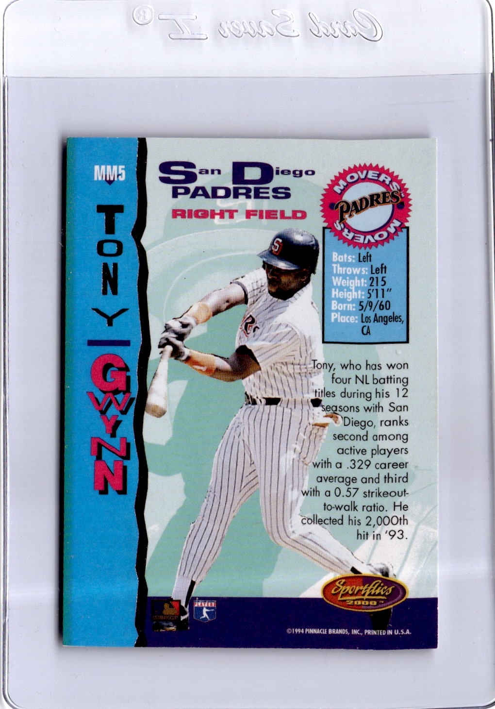 1994 Sportflics 2000 #MM5 Tony Gwynn Movers