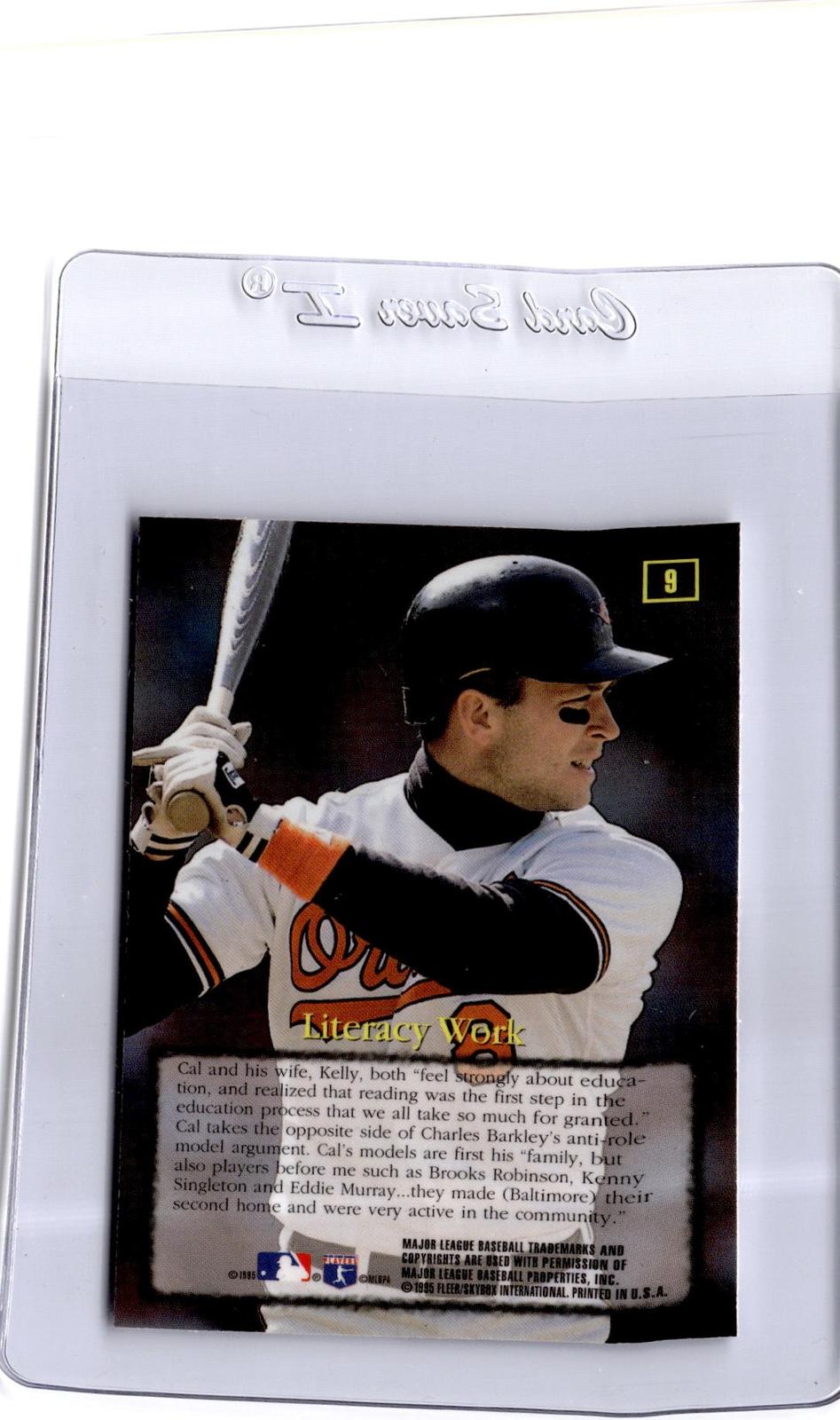 1995 SkyBox E-Motion #9 Cal Ripken, Jr. Cal-Ripken,-Jr.:-Timeless