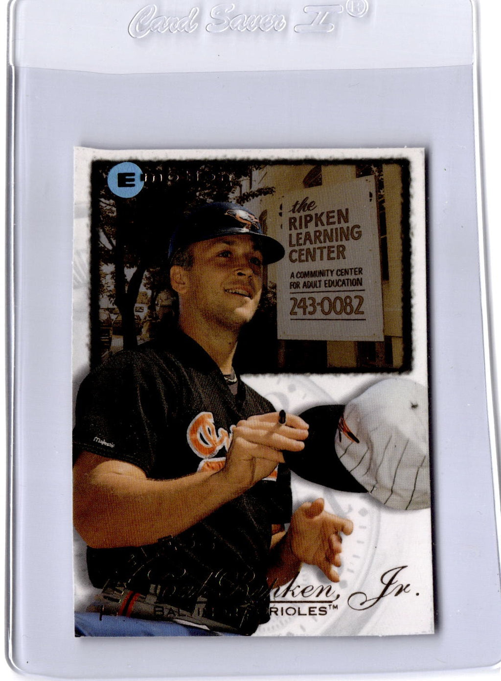 1995 SkyBox E-Motion #9 Cal Ripken, Jr. Cal-Ripken,-Jr.:-Timeless