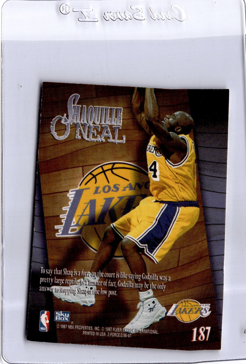 1996-97 SkyBox Z-Force #187 Shaquille O'Neal