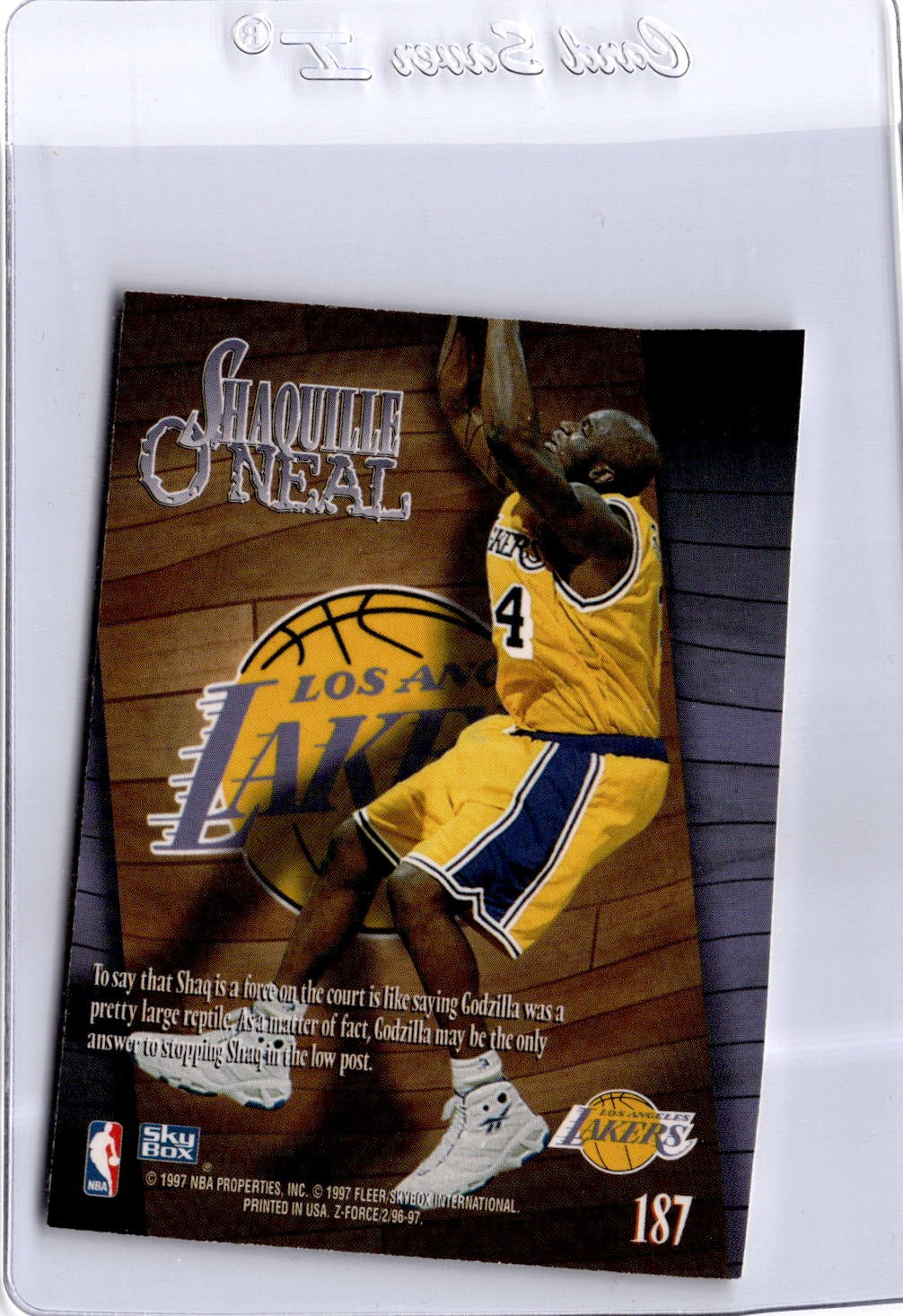 1996-97 SkyBox Z-Force #187 Shaquille O'Neal