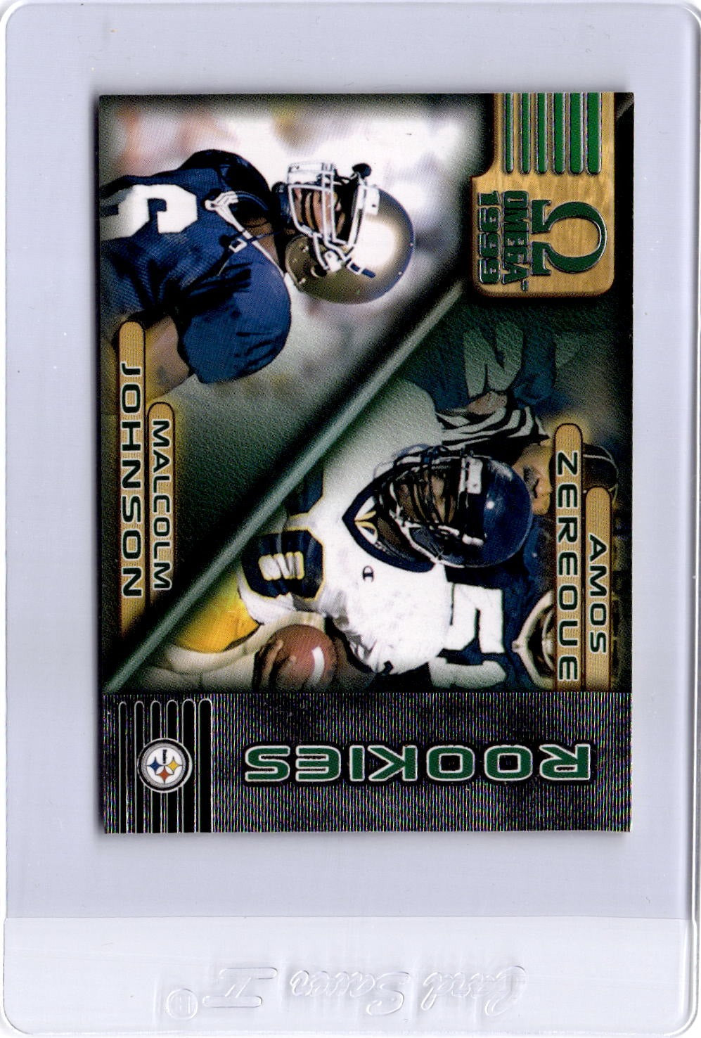 1999 Pacific Omega #192 Malcolm Johnson / Amos Zereoue Platinum Blue #/75