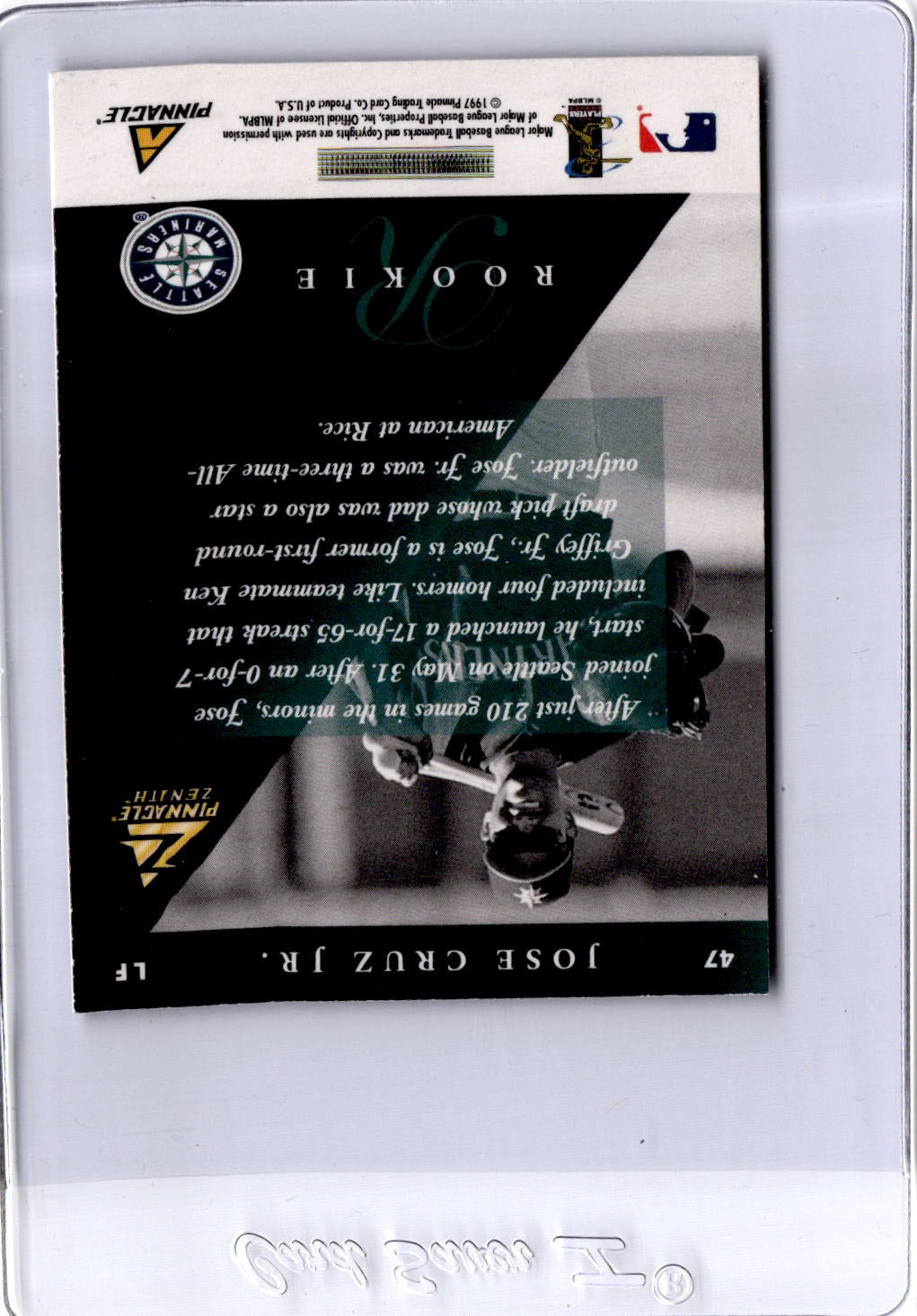 1997 Zenith #47 Jose Cruz Jr.