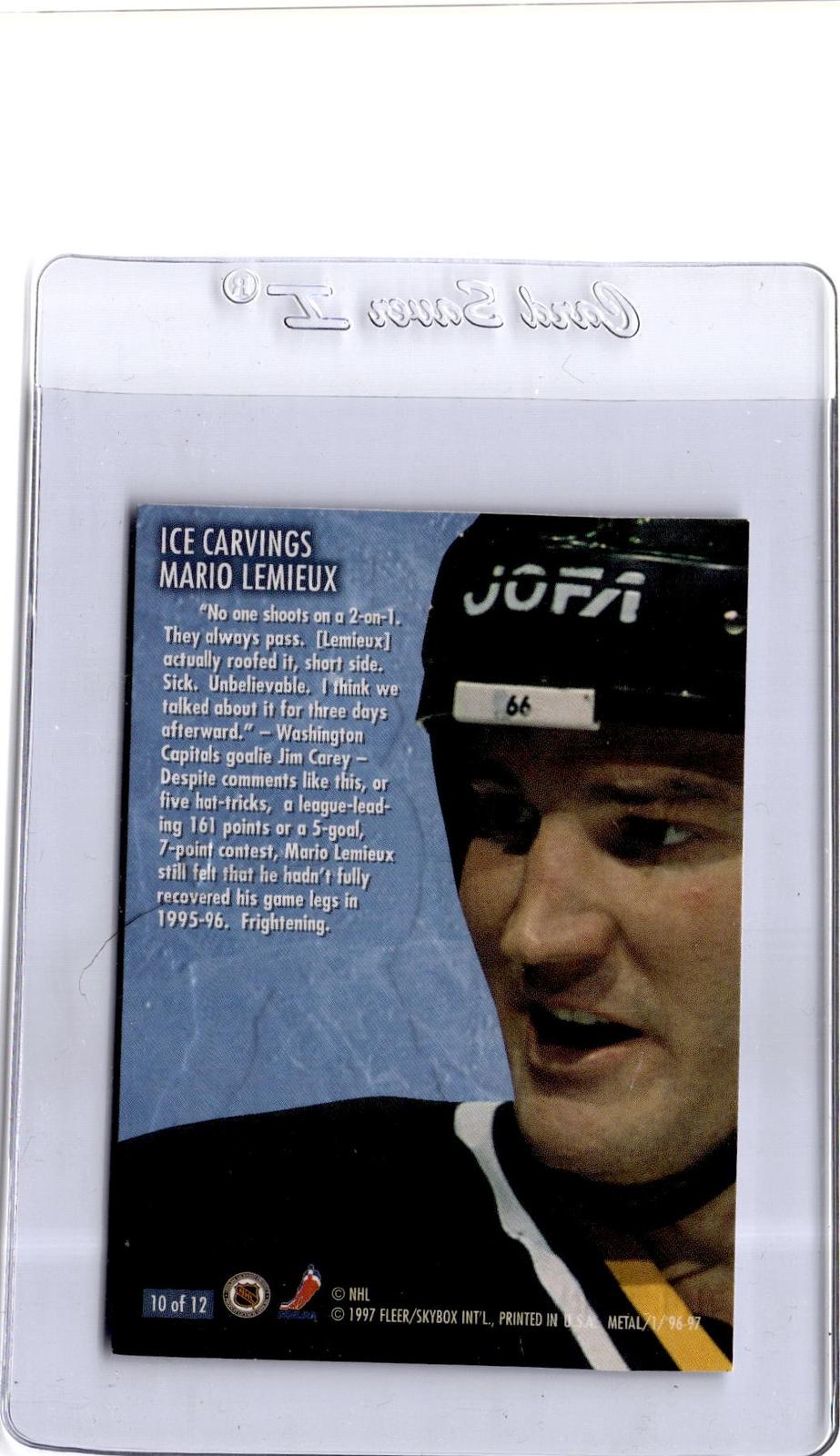 1996-97 Metal Universe #10 Mario Lemieux Ice Carvings