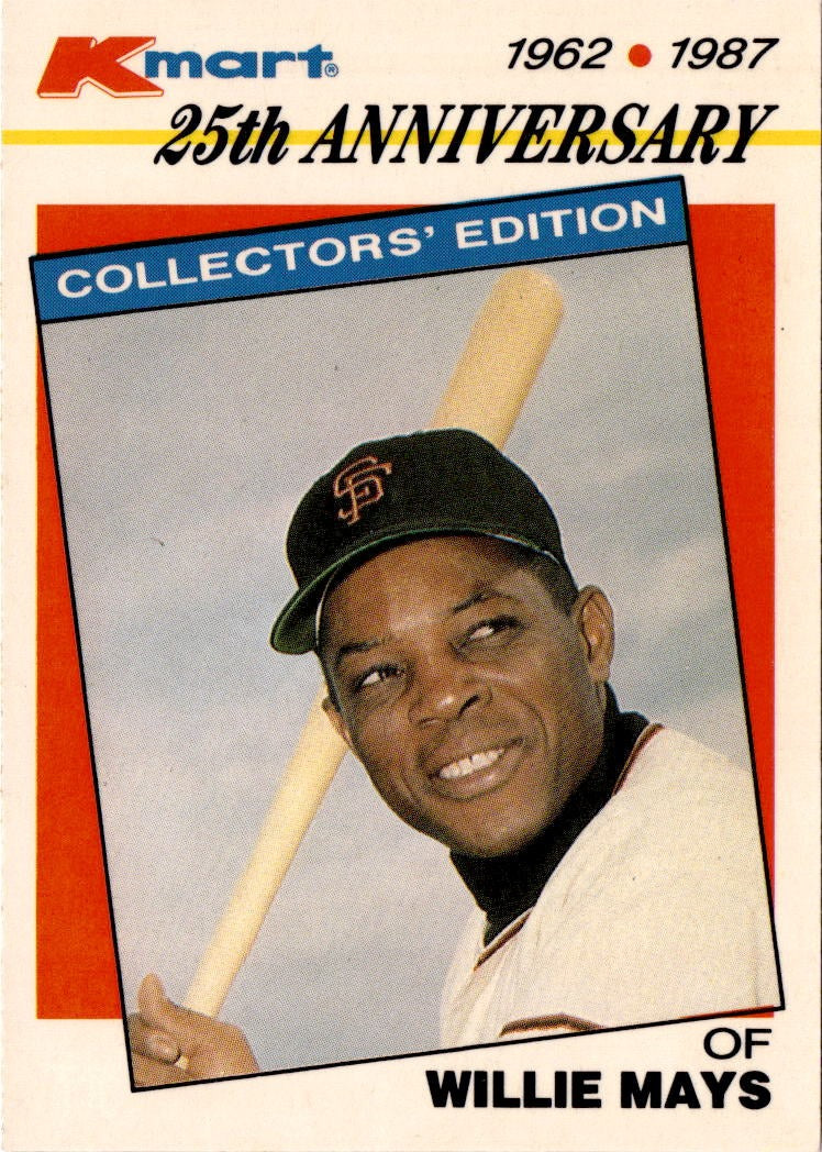 1987 Topps Kmart 25th Anniversary Baseball's Stars of the Decades #8 Willie Mays