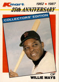 1987 Topps Kmart 25th Anniversary Baseball's Stars of the Decades #8 Willie Mays