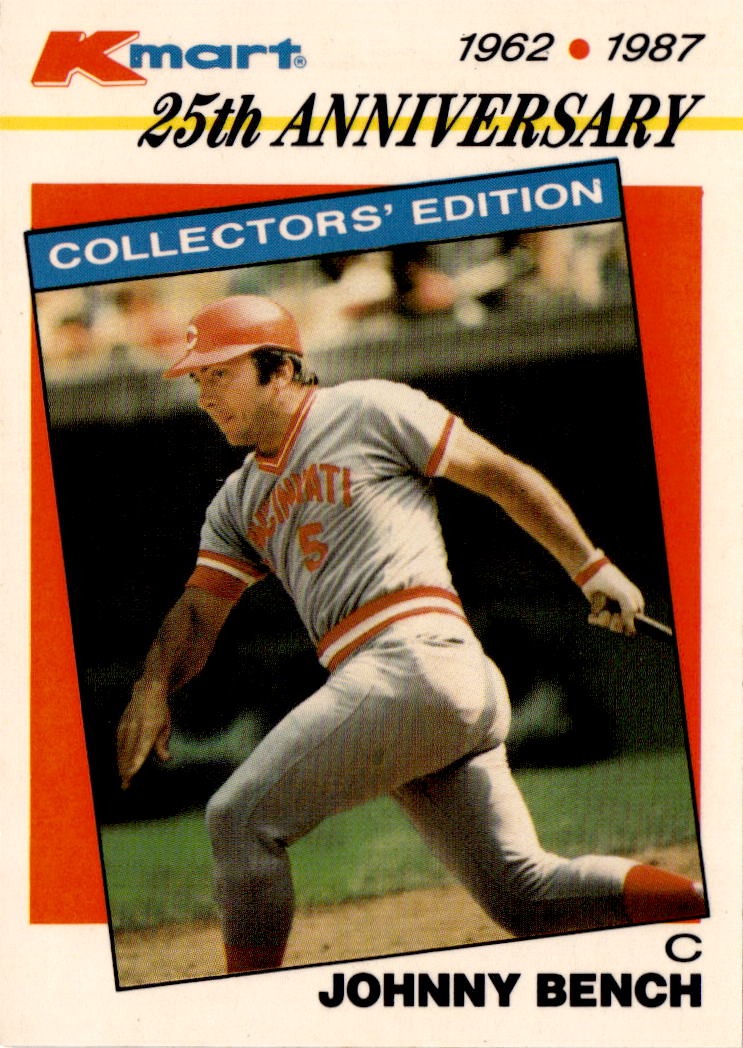 1987 Topps Kmart 25th Anniversary Stars of the Decades #12 Johnny Bench