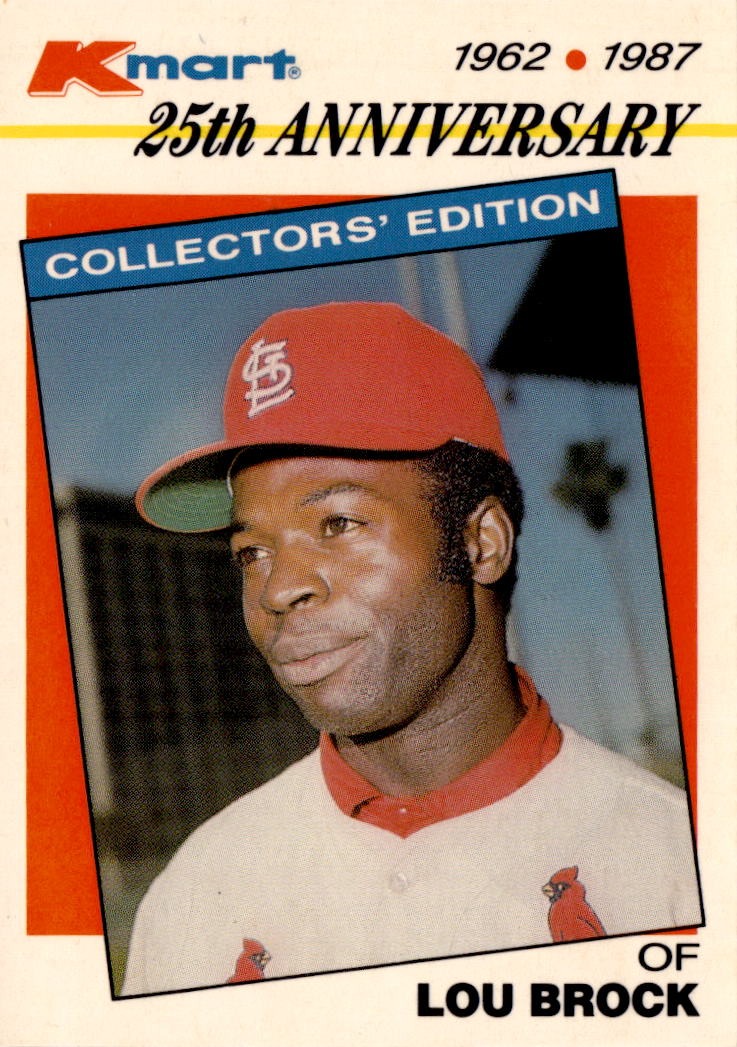 1987 Topps Kmart 25th Anniversary Baseball's Stars of the Decades #13 Lou Brock