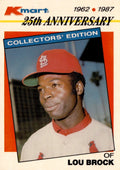 1987 Topps Kmart 25th Anniversary Baseball's Stars of the Decades #13 Lou Brock