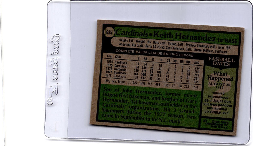 1979 Topps #695 Keith Hernandez