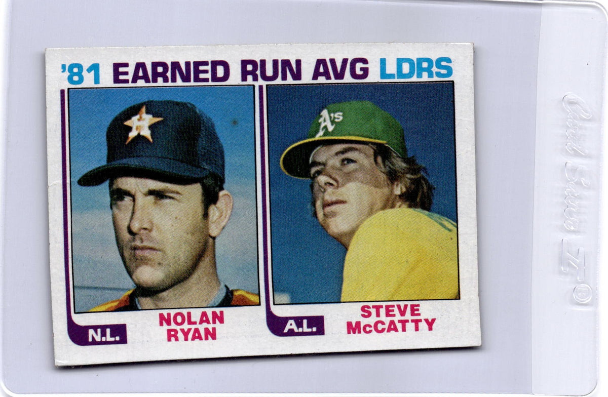 1982 Topps #167 '81 Earned Run Average Leaders (Nolan Ryan / Steve McCatty)