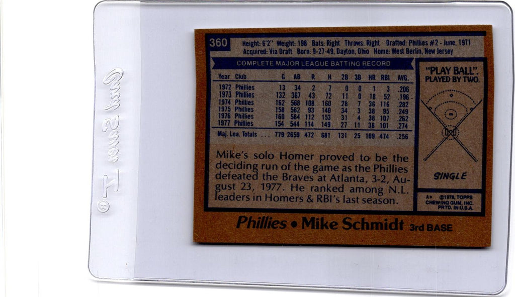 1978 Topps #360 Mike Schmidt