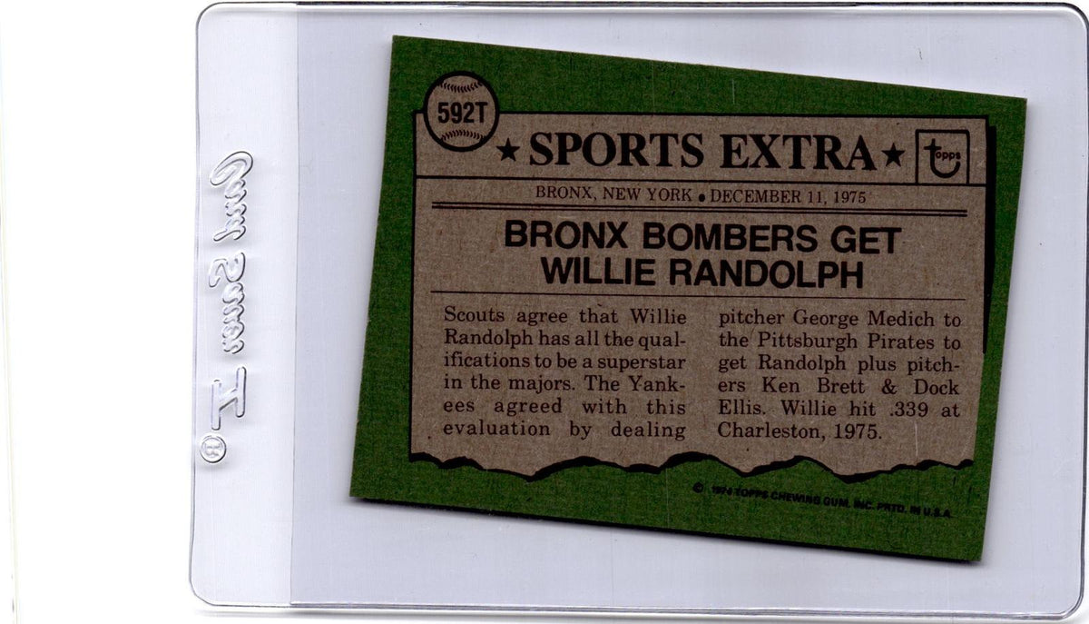 1976 Topps #592T Willie Randolph Traded