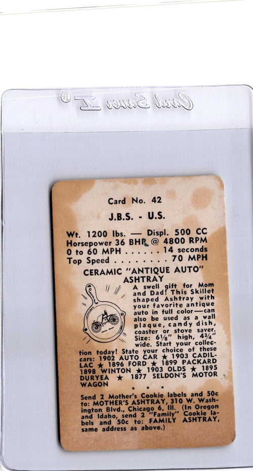 1956 Parkhurst Sports Cars (V339-14) #42 J.B.S.