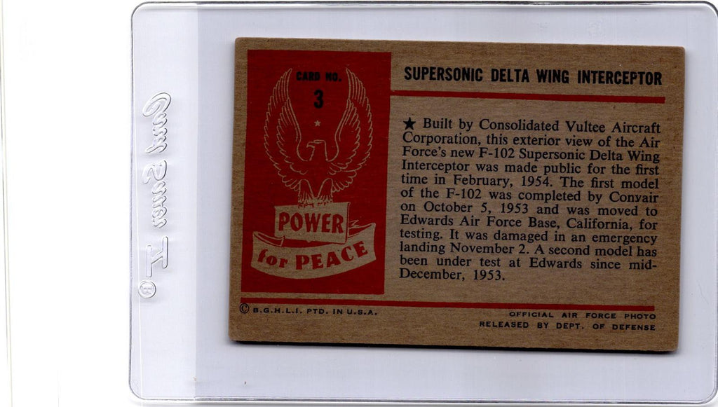 1954 Bowman Power for Peace (R701-10) #3 SUPERSONIC