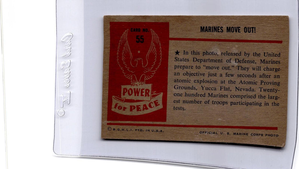 1954 Bowman Power for Peace (R701-10) #55 MARINES MOVE OUT!