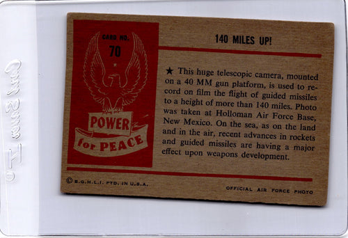 1954 Bowman Power for Peace (R701-10) #70 140 MILES UP!