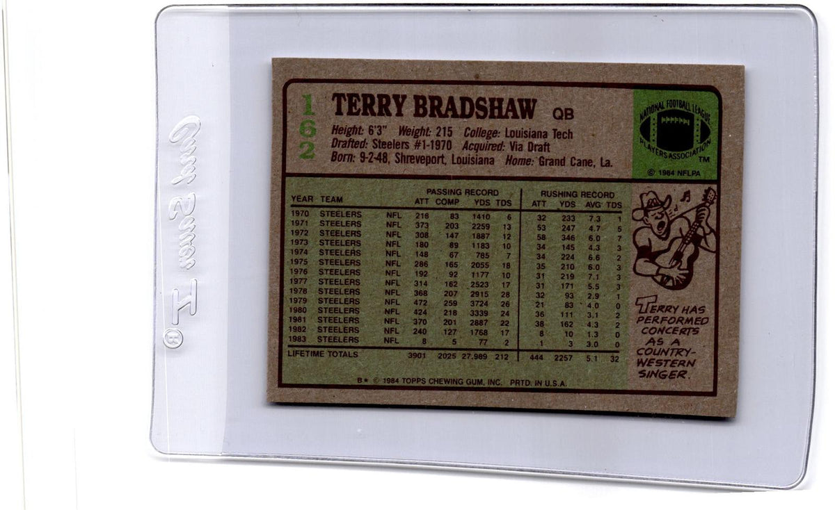 1984 Topps #162 Terry Bradshaw