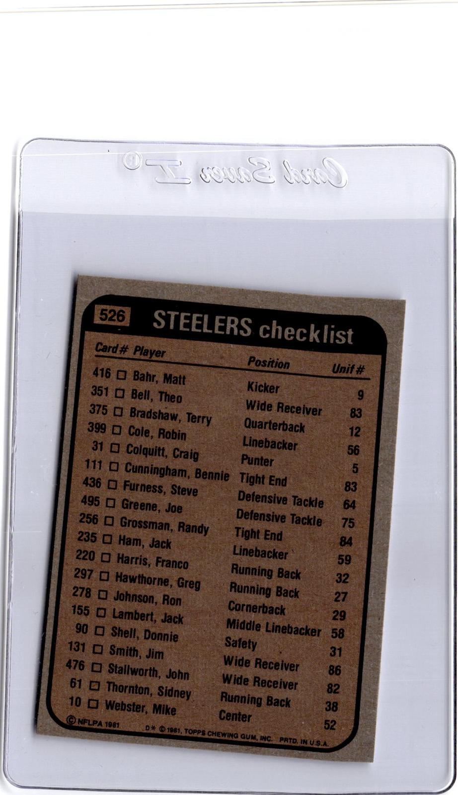 1981 Topps #282 Chuck Muncie / John Jefferson / Glen Edwards / Gary Johnson