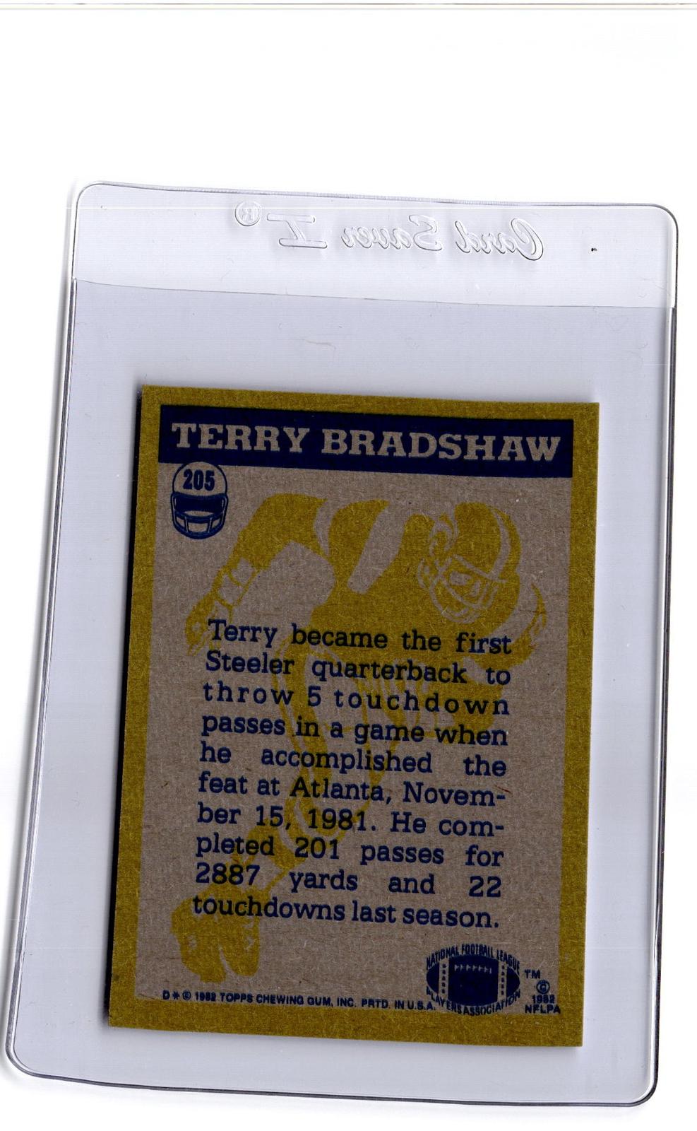 1982 Topps #205 Terry Bradshaw