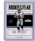 2016 Panini Contenders #22 Dak Prescott Rookie of the Year Contenders Gold #/199