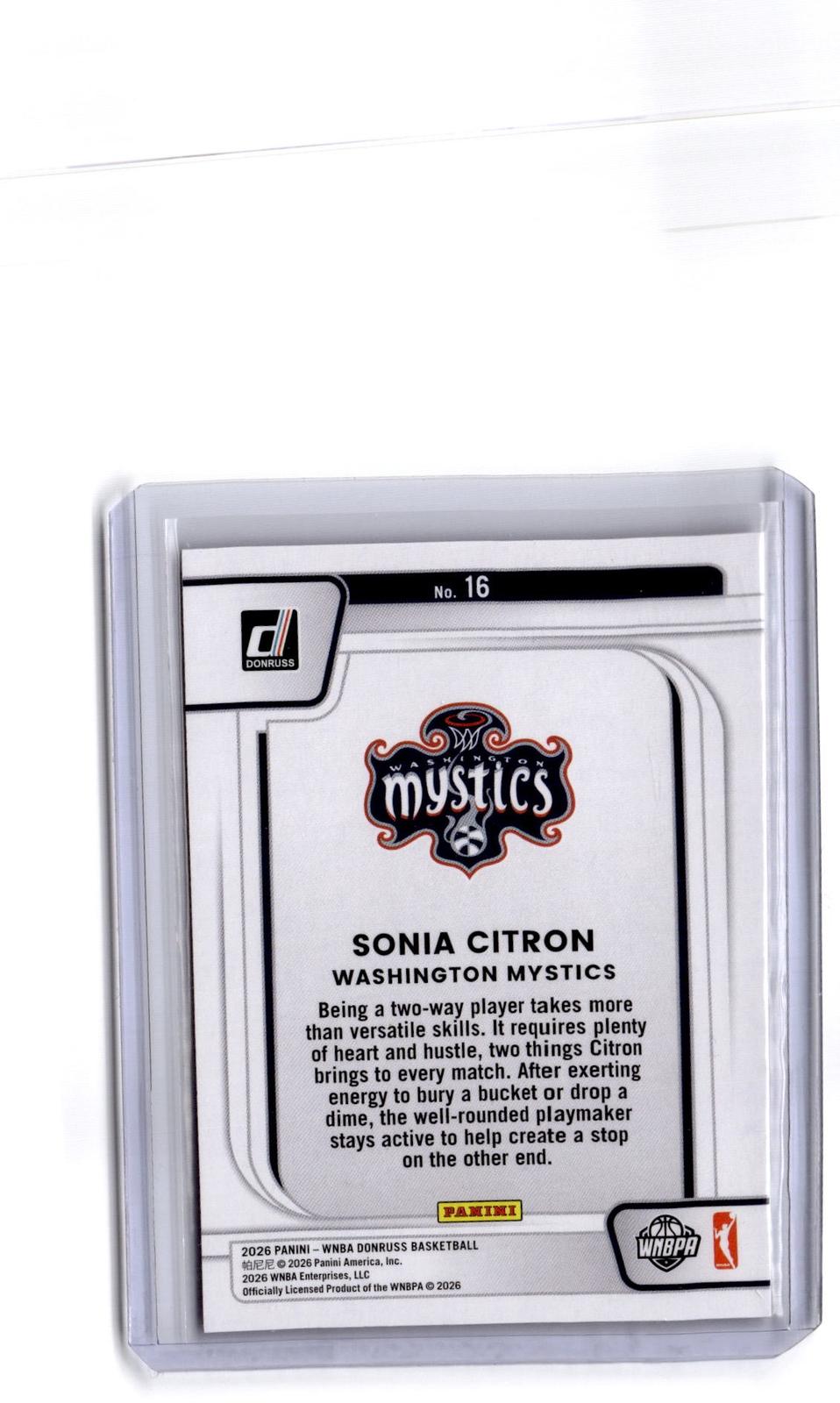 2026 Donruss WNBA #16 Sonia Citron Franchise Features Pink Fireworks #/25