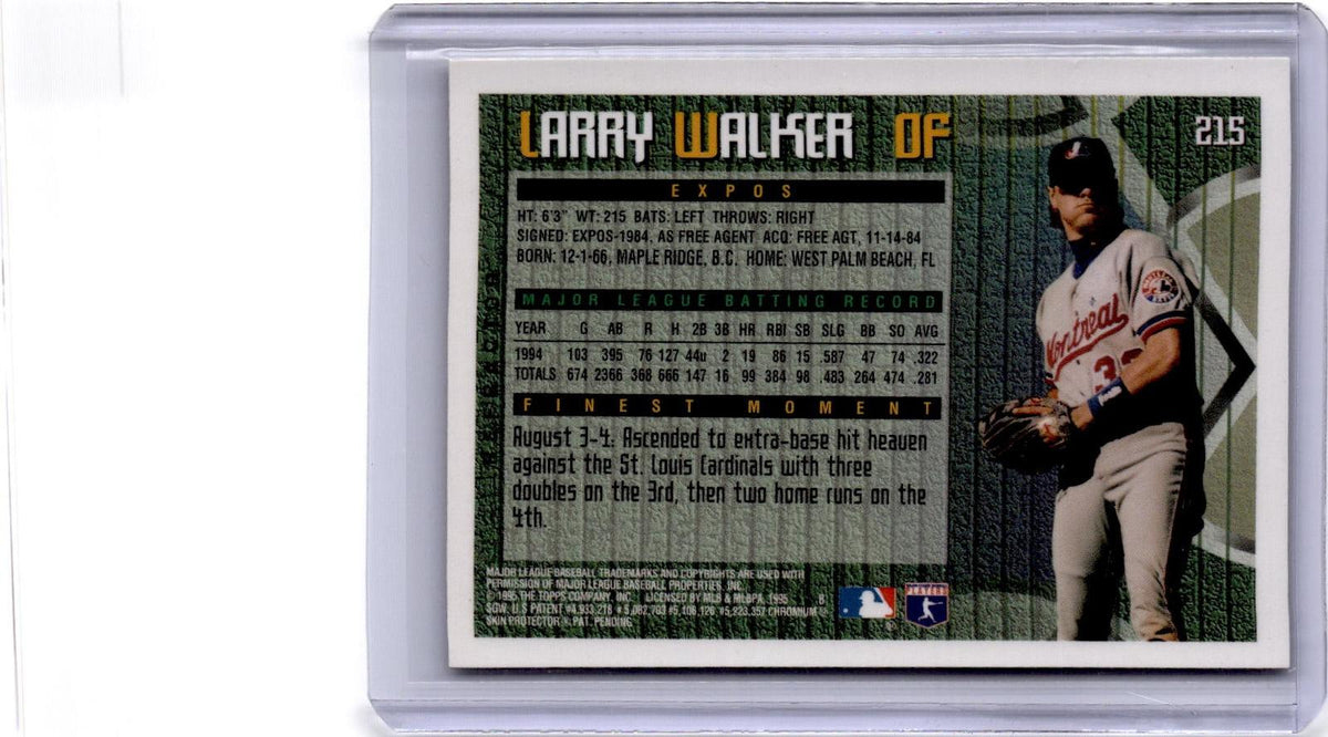 1995 Finest #215 Larry Walker Refractor