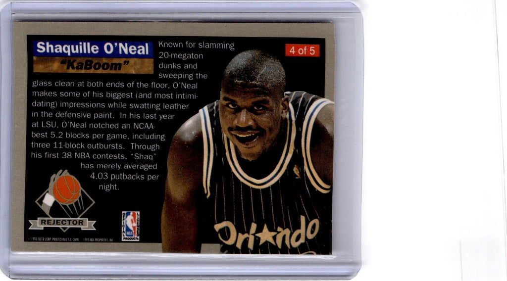 1992-93 Ultra #4 Shaquille O'Neal Rejectors