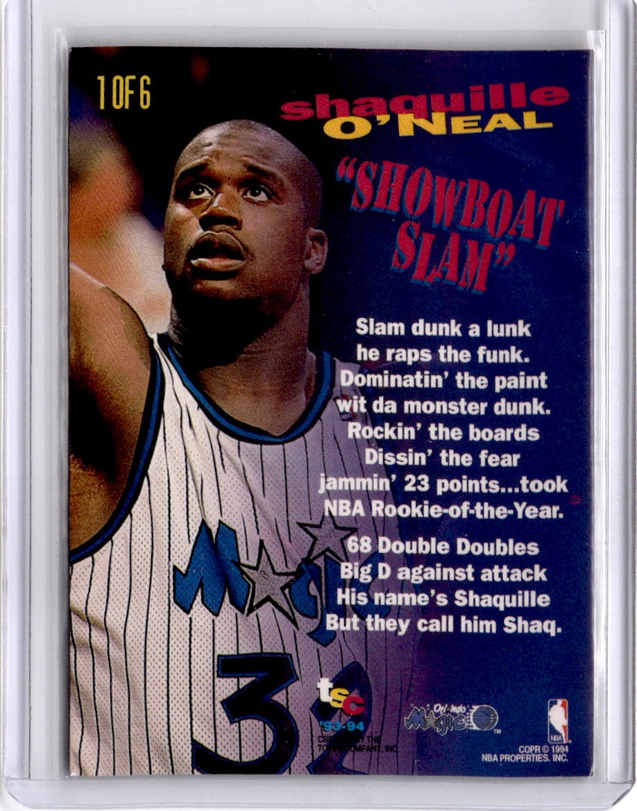 1993-94 Stadium Club #1 Shaquille O'Neal Rim Rockers