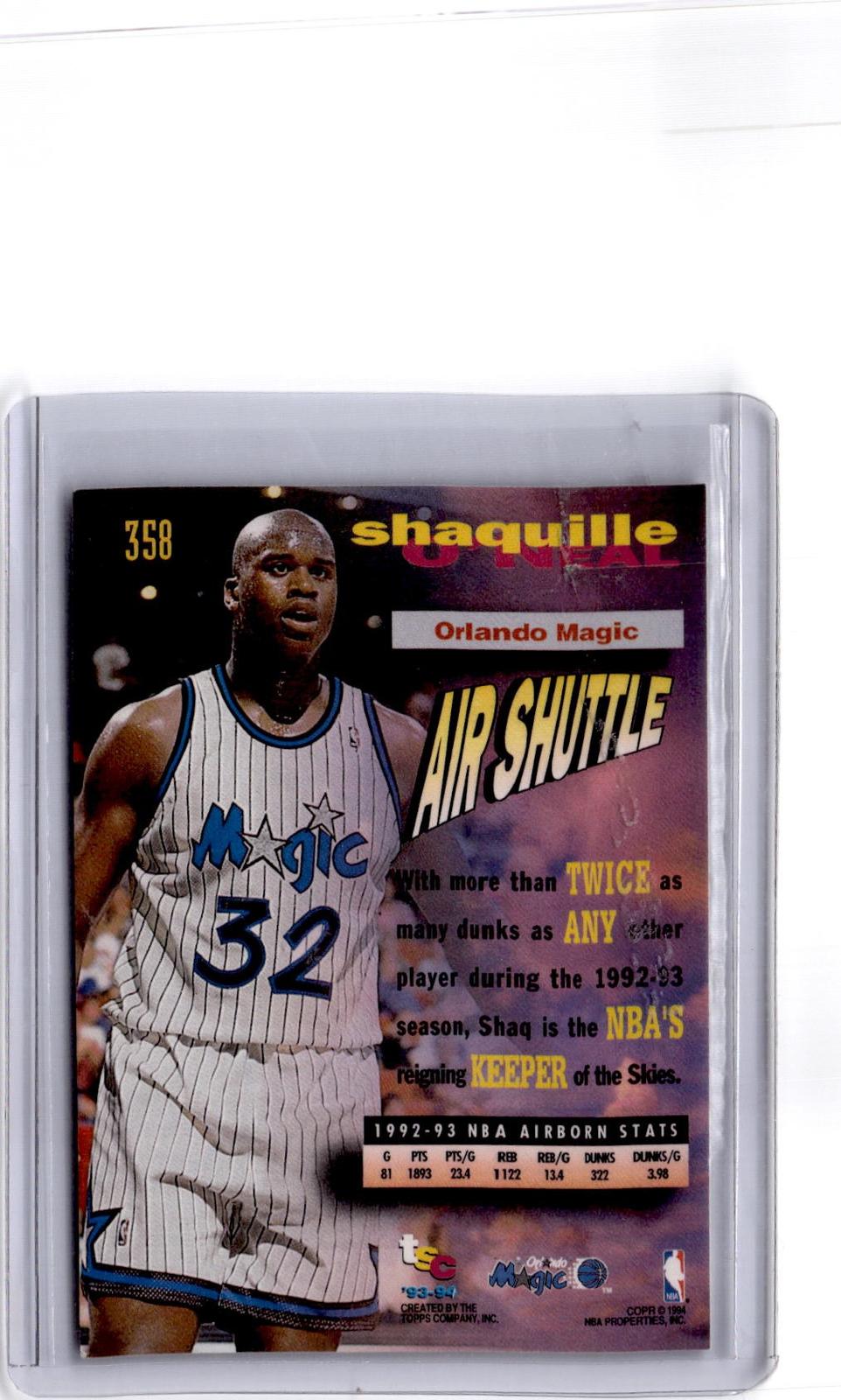 1993-94 Stadium Club #358 Shaquille O'Neal