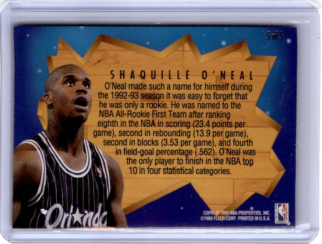 1993-94 Ultra #5 Shaquille O'Neal All-Rookie Team