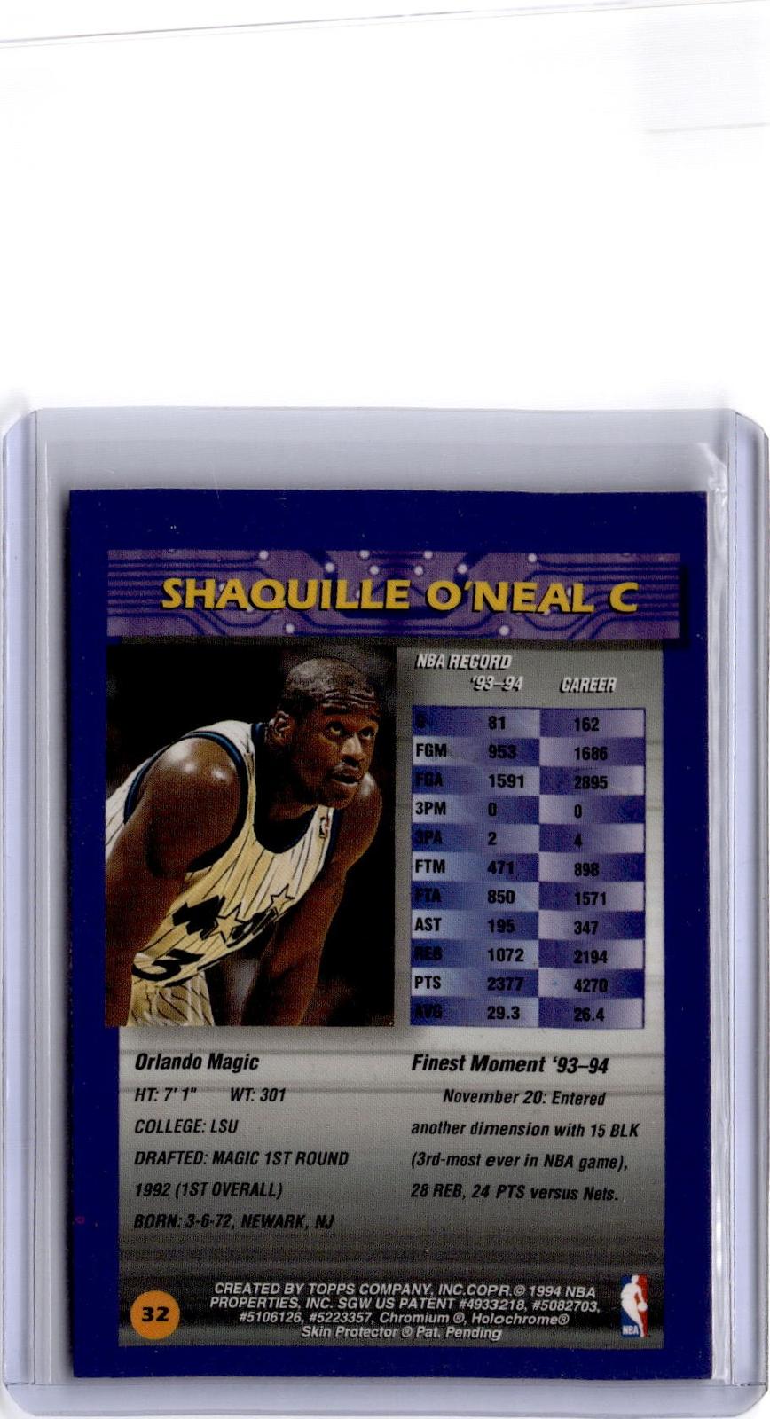 1994-95 Finest #32 Shaquille O'Neal